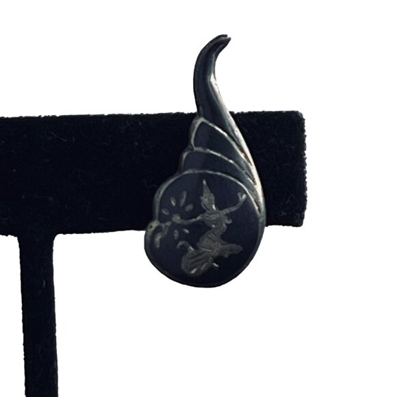 Vintage Siam Sterling Silver Temple Dancers Screw Back Earrings (5273) - Picture 2 of 6